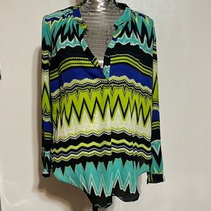 Bright Color V Neck Oversized Blouse